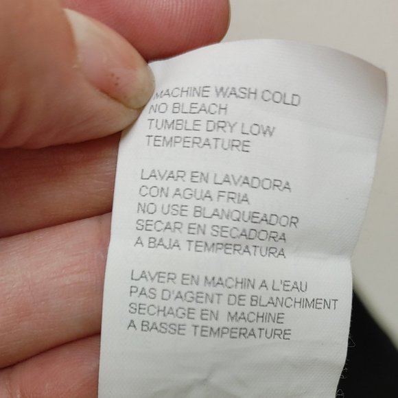 bebe  black cotton top with v neck and leather cord tie up. size L - Picture 7 of 7